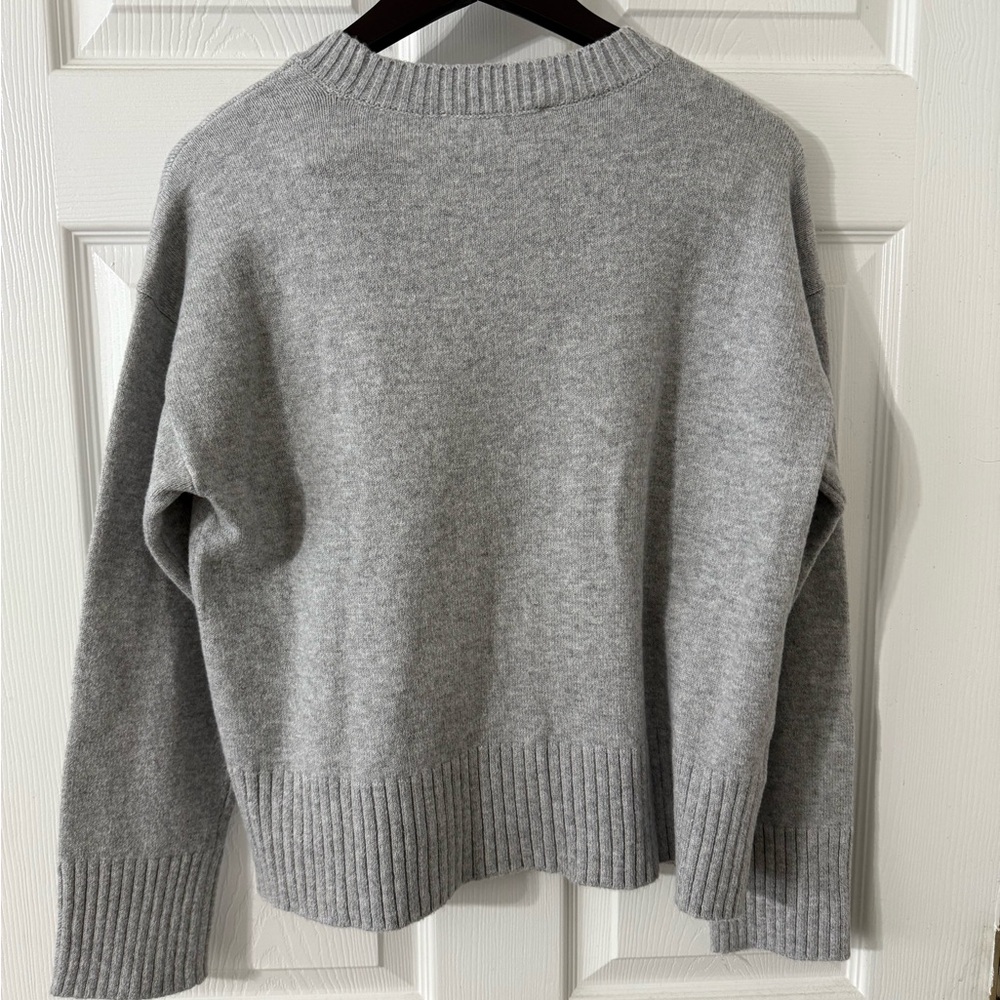 LOFT Light Gray Sweater with Dachshund Pattern - Picture 3 of 3